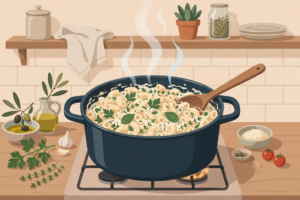 Creamy one-pot pasta for beginners in a single pot